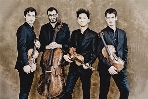 Jordan Victoria u. Alexandre Vu, Violinen, Tanguy Parisot, Viola, Samy Rachid, Cello